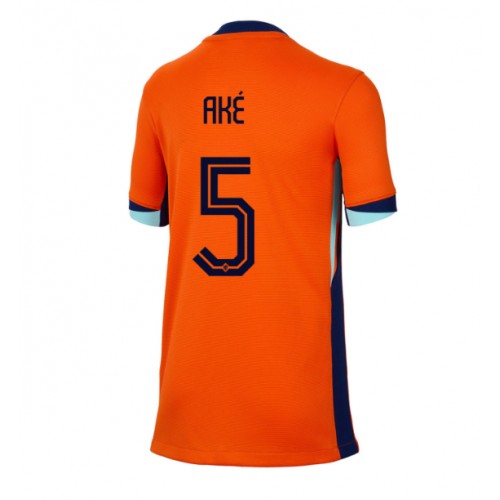 Fotballdrakt Dame Nederland Nathan Ake #5 Hjemmedrakt EM 2024 Kortermet